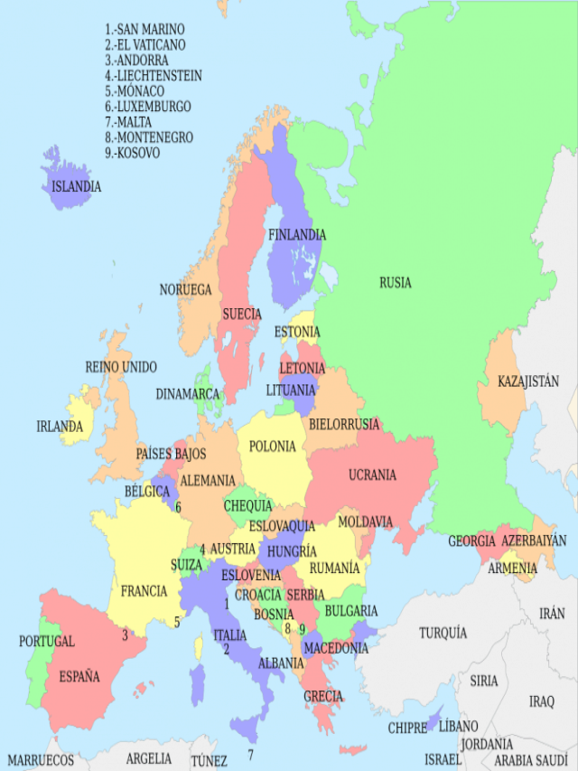 Lista 104+ Foto mapa de europa occidental con nombres Cena hermosa