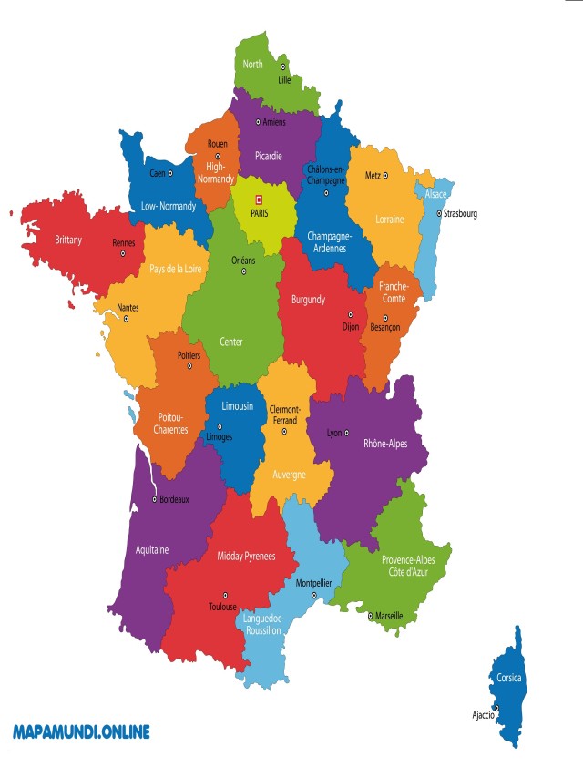 Sintético 101+ Foto mapa de francia con nombres en español Mirada tensa