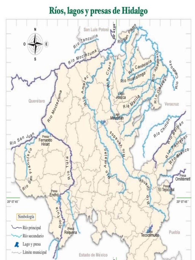 Arriba 90+ Foto mapa de hidalgo con rios y lagos El último