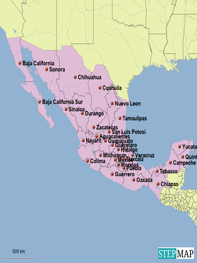 Sintético 100+ Foto mapa de los estados unidos mexicanos Lleno