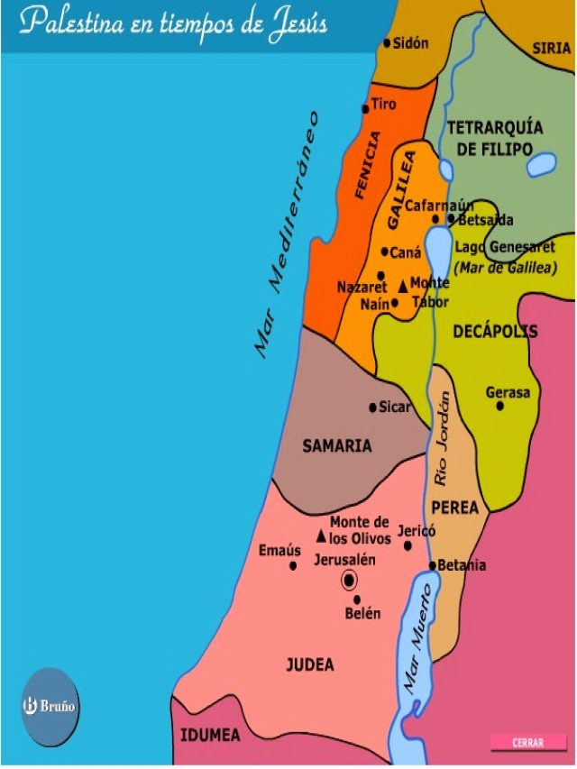 Lista 91+ Foto mapa de palestina en tiempos de jesus de nazaret Lleno