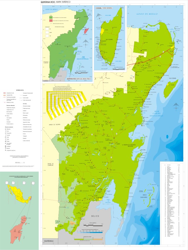 Sintético 91+ Foto mapa de quintana roo y sus islas El último