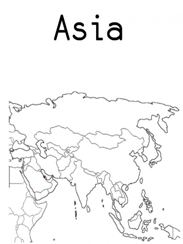Arriba 100+ Imagen mapa del continente asiatico para colorear con nombres Lleno