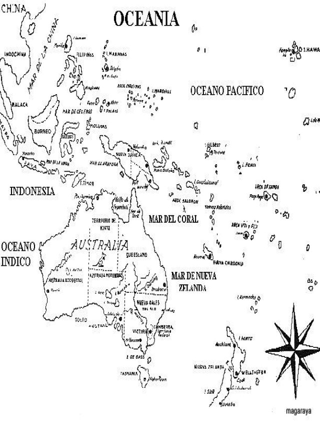 Lista 95 Foto Mapa Del Continente De Oceania Con Nombres Para Imprimir Alta Definición Completa 2978