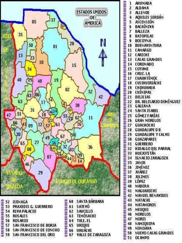 Lista 90+ Foto mapa del estado de chihuahua con sus municipios Mirada tensa