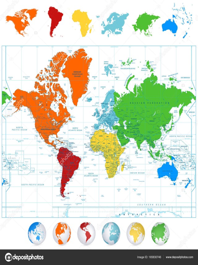 Lista 90+ Foto mapa del mundo con nombre de los continentes El último
