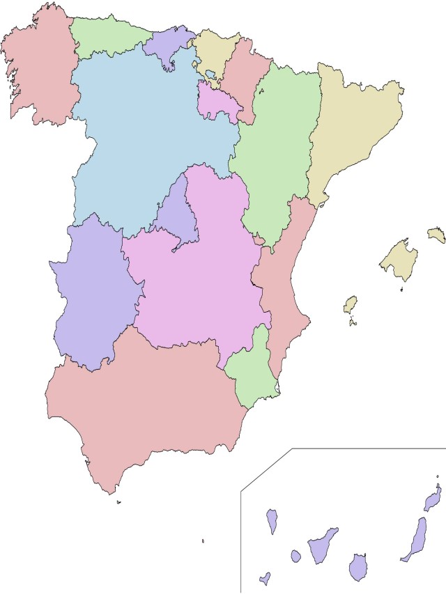 Arriba 96+ Foto mapa mudo de españa comunidades autónomas y provincias para imprimir El último