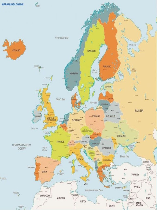 Lista 102+ Foto mapa politico de europa y sus capitales en ingles Cena hermosa