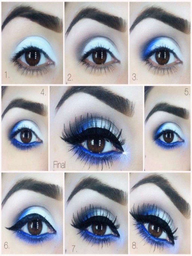 Sintético 102+ Foto maquillaje de ojos en azul paso a paso Alta definición completa, 2k, 4k