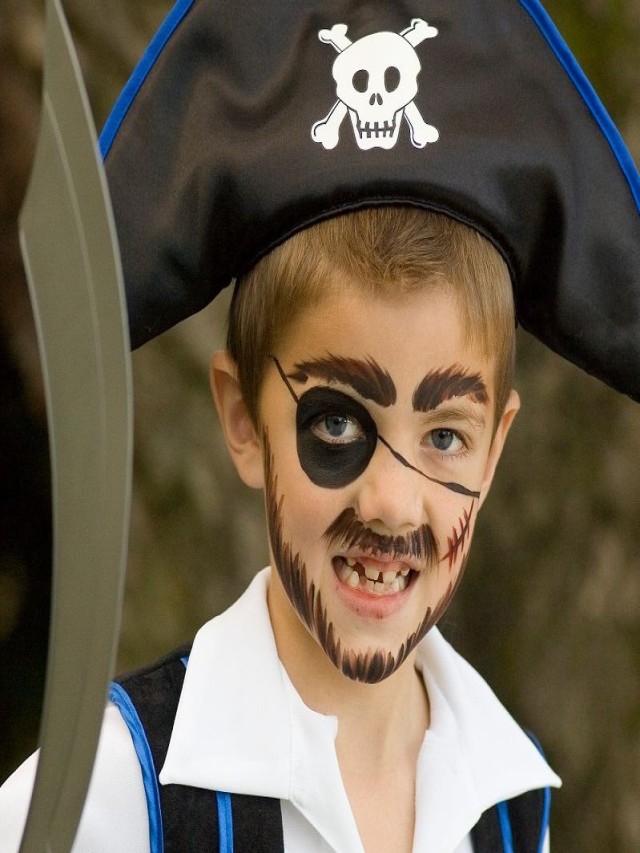 Sintético 103+ Foto maquillaje de pirata para niños de halloween El último