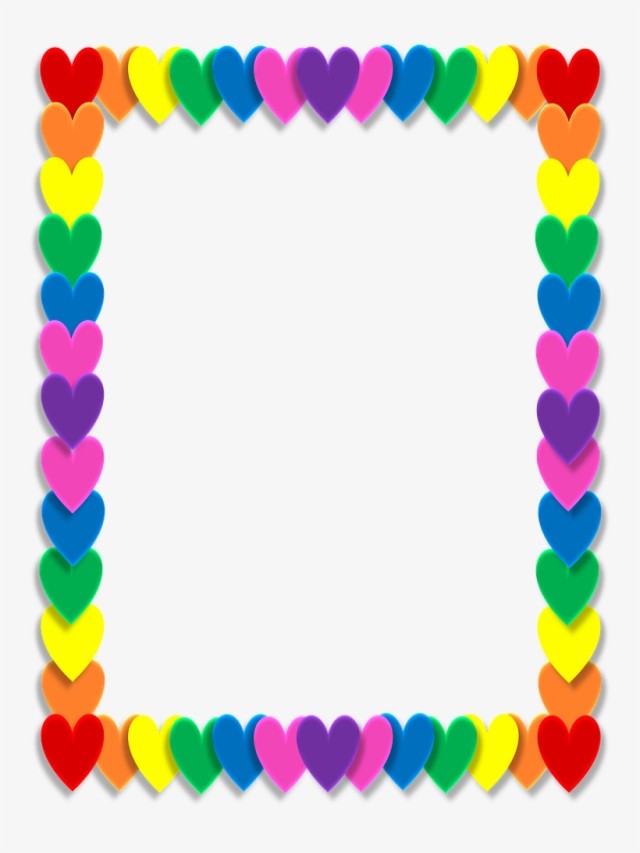 Lista 98+ Foto marco de corazones de colores para fotos Alta definición completa, 2k, 4k