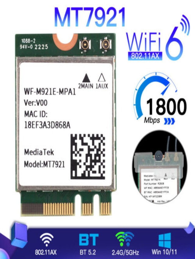 Sintético 94+ Foto mediatek wi-fi 6 mt7921 wireless lan card Actualizar