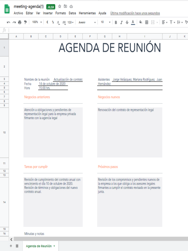 Lista 98+ Foto modelo de agenda de reunión word Alta definición completa, 2k, 4k