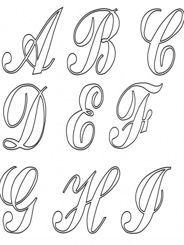 Arriba 96+ Foto moldes de letras cursivas elegantes para imprimir y recortar Lleno