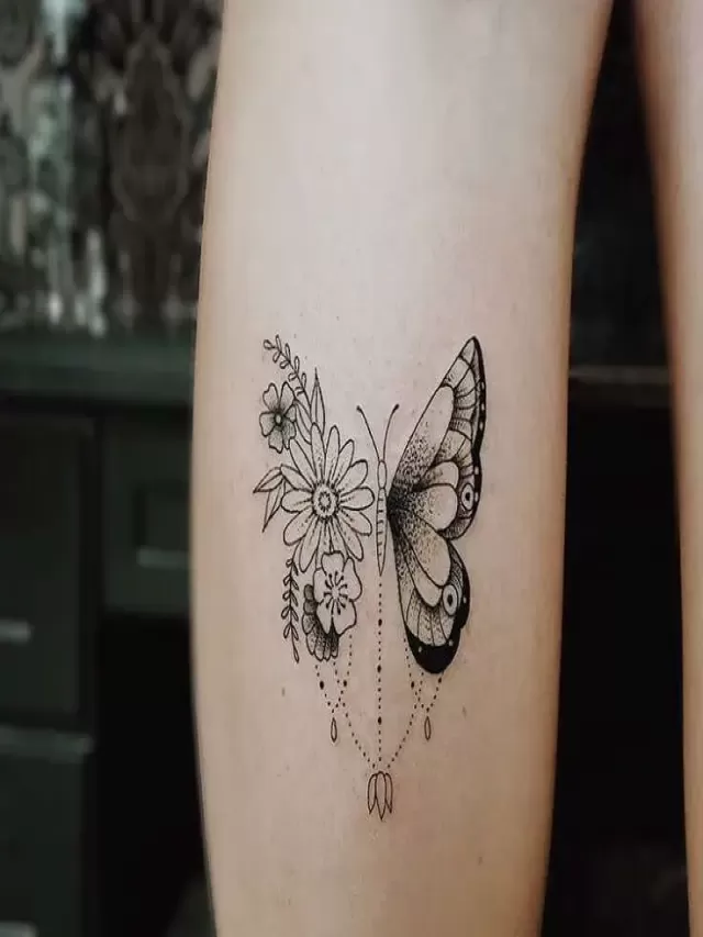 Arriba 95+ Foto mujer tatuajes de mariposas con flores Mirada tensa