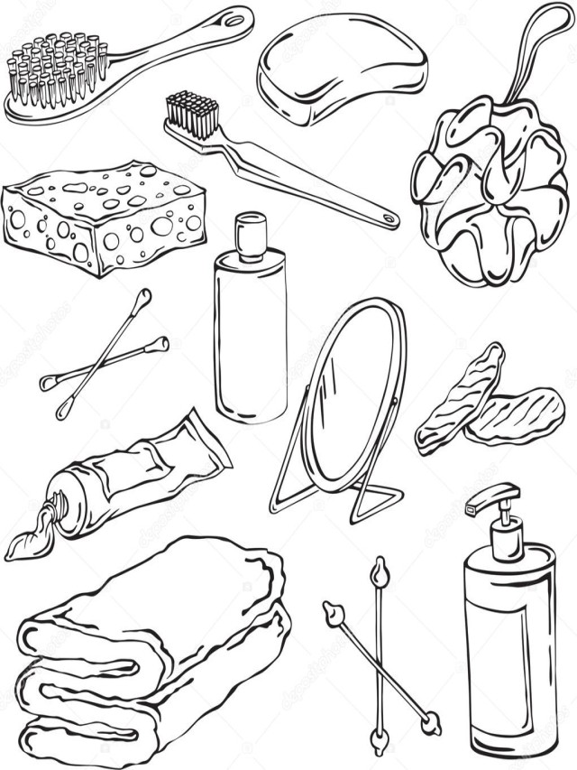 Sintético 102+ Foto objetos de higiene personal para colorear Lleno