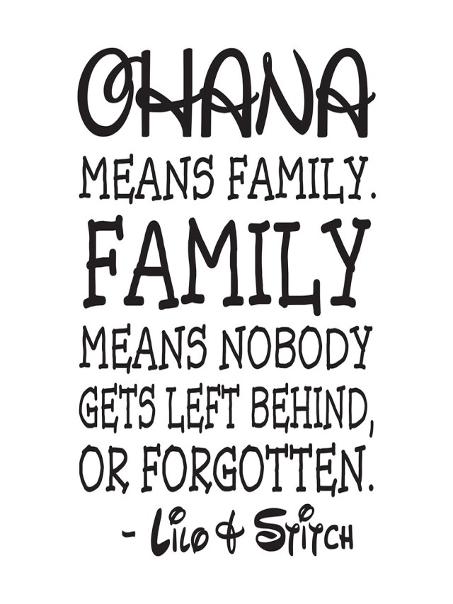 Arriba 94+ Foto ohana means family family means nobody gets left behind or forgotten Cena hermosa