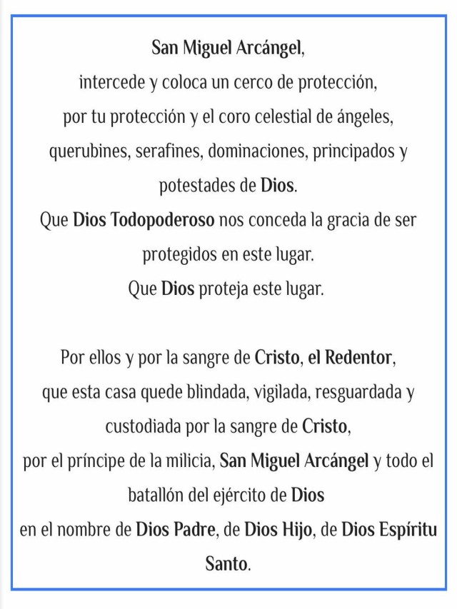 Oracion a San Miguel Arcangel - Tarjetas laminadas de oración - Pack de 25  - en español
