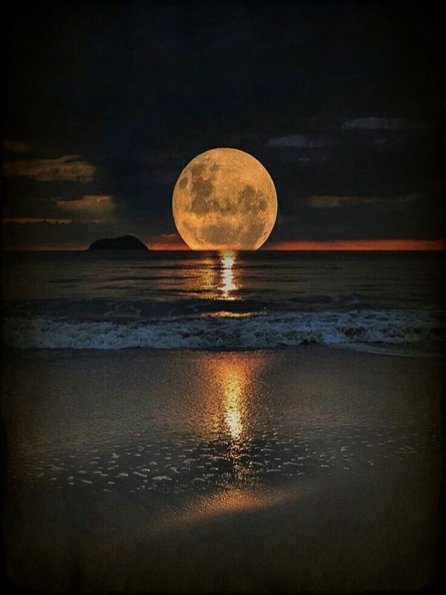 Sintético 101+ Foto paisaje noche imagenes de la luna Lleno