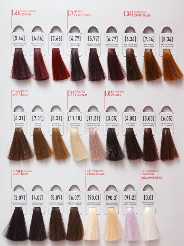 Sintético 103+ Foto paleta de colores de tintes para el cabello Actualizar