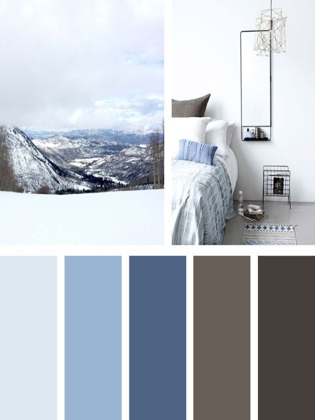 Sintético 93+ Foto paleta de colores gris y azul Cena hermosa