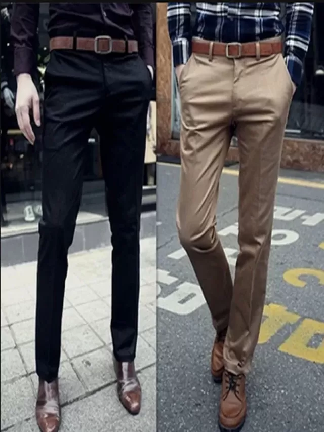 Sintético 92+ Foto pantalones de moda para hombre de vestir El último