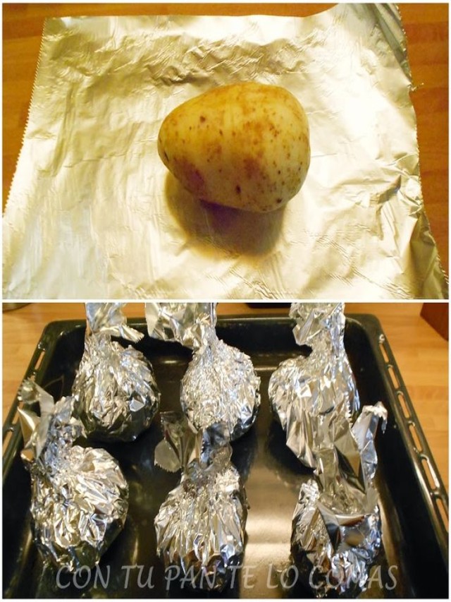 Arriba 102+ Foto patatas asadas al horno enteras con papel de aluminio tiempo El último