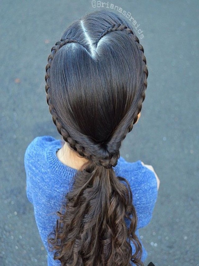 Lista 91+ Foto peinados con trenzas en forma de corazon para niña Lleno