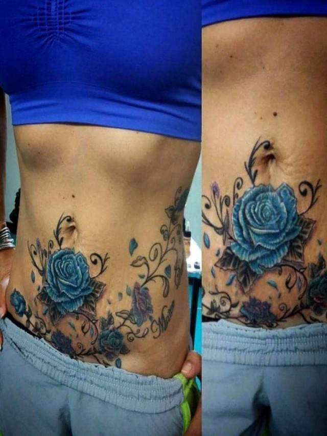 Lista 94+ Foto pictures of tattoos to cover stretch marks on stomach Cena hermosa