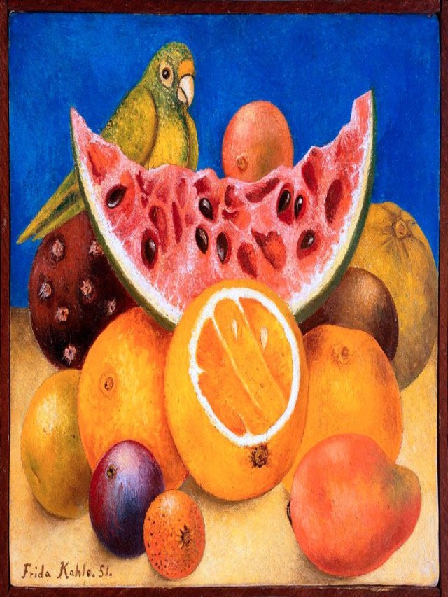 Sintético 99+ Foto pinturas de frutas de frida kahlo Mirada tensa