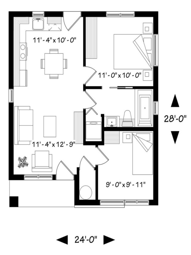 Arriba 99+ Foto planos de casas de 1 piso y 2 habitaciones Alta definición completa, 2k, 4k