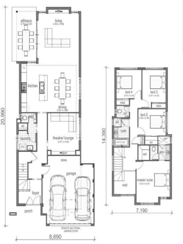 Arriba 105+ Foto planos de casas modernas de 2 pisos gratis con medidas Mirada tensa