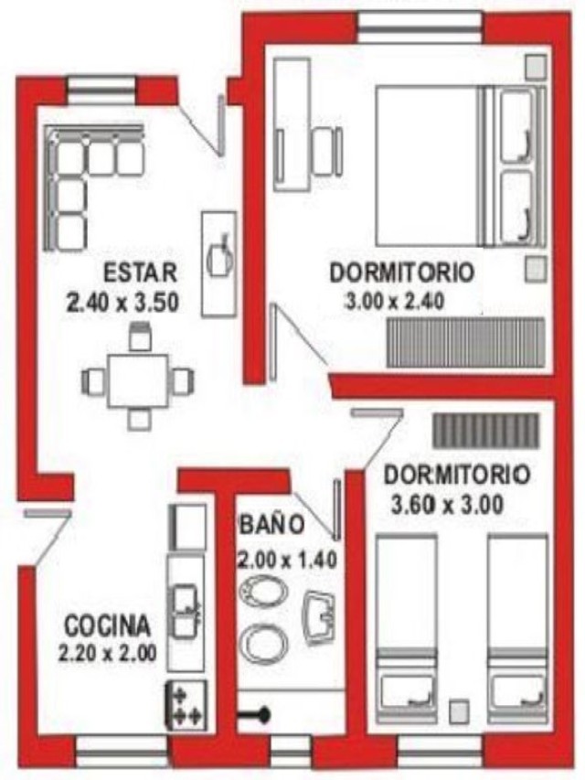Álbumes 96+ Foto planos de departamentos de 2 dormitorios de 60 m2 Mirada tensa