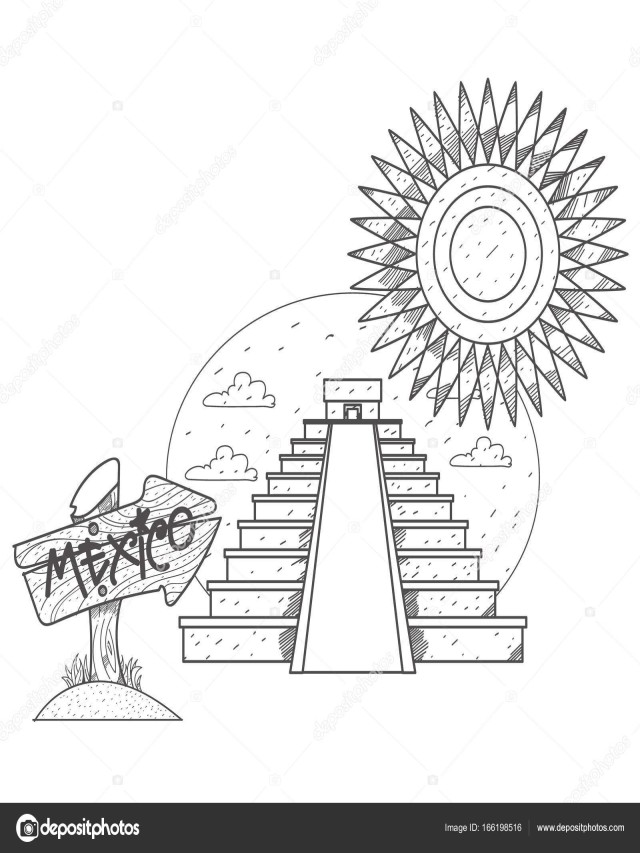 Sintético 91+ Foto plantilla de la piramide del sol para imprimir Lleno