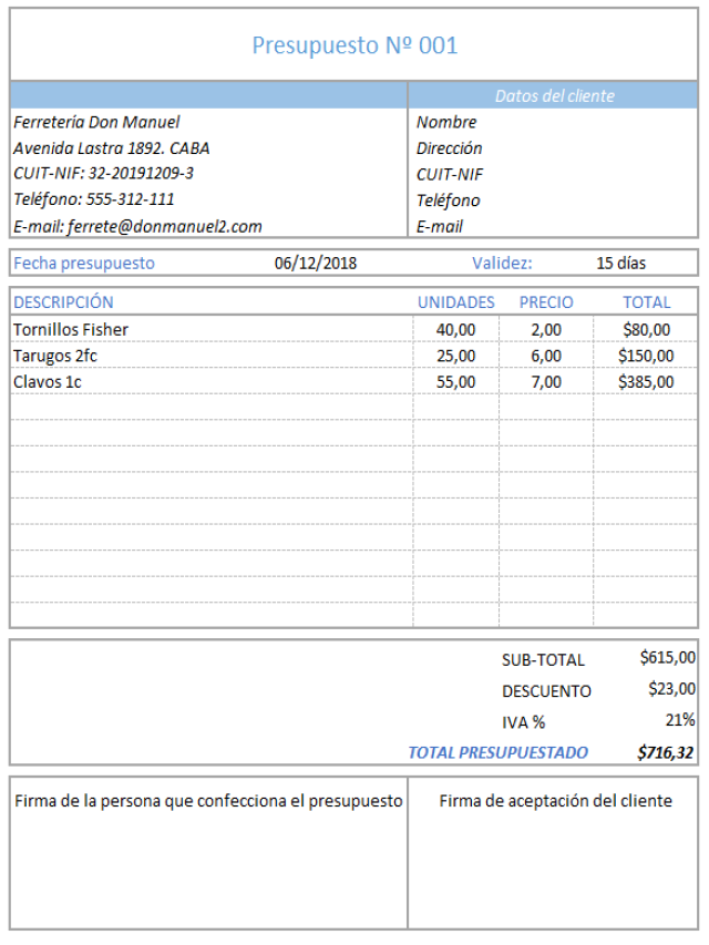 Lista 103+ Foto plantillas de presupuestos en excel para descargar gratis Mirada tensa