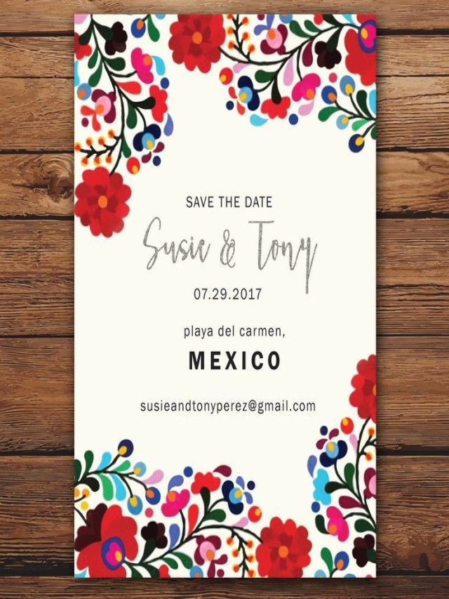 Sintético 90+ Foto plantillas para invitaciones de boda mexicana Cena hermosa