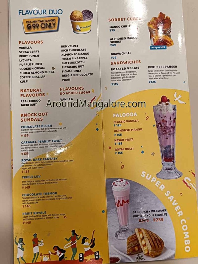 Lista 92+ Imagen polar bear ice cream menu with price Actualizar