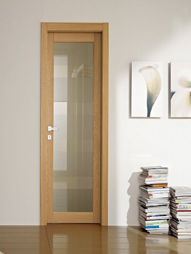 Sintético 98+ Foto puertas de madera modernas con vidrio Mirada tensa
