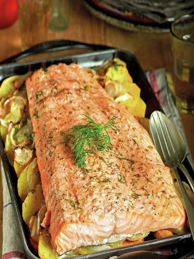 Arriba 91+ Foto receta de salmon al horno con patatas y cebolla Actualizar