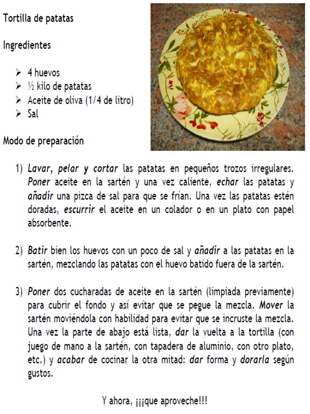 Lista 91+ Foto recetas de cocina con verbos en infinitivo e imperativo El último
