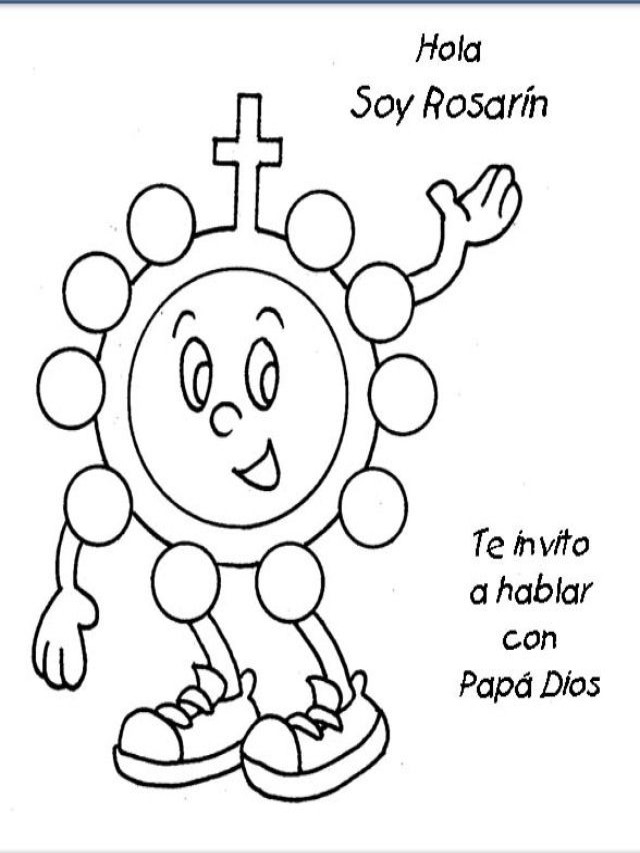 Lista 92+ Imagen rosario misionero para niños para colorear El último