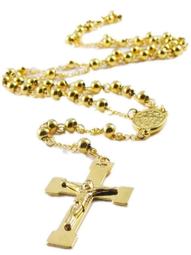 Arriba 96+ Foto rosarios de oro para hombre precios Actualizar