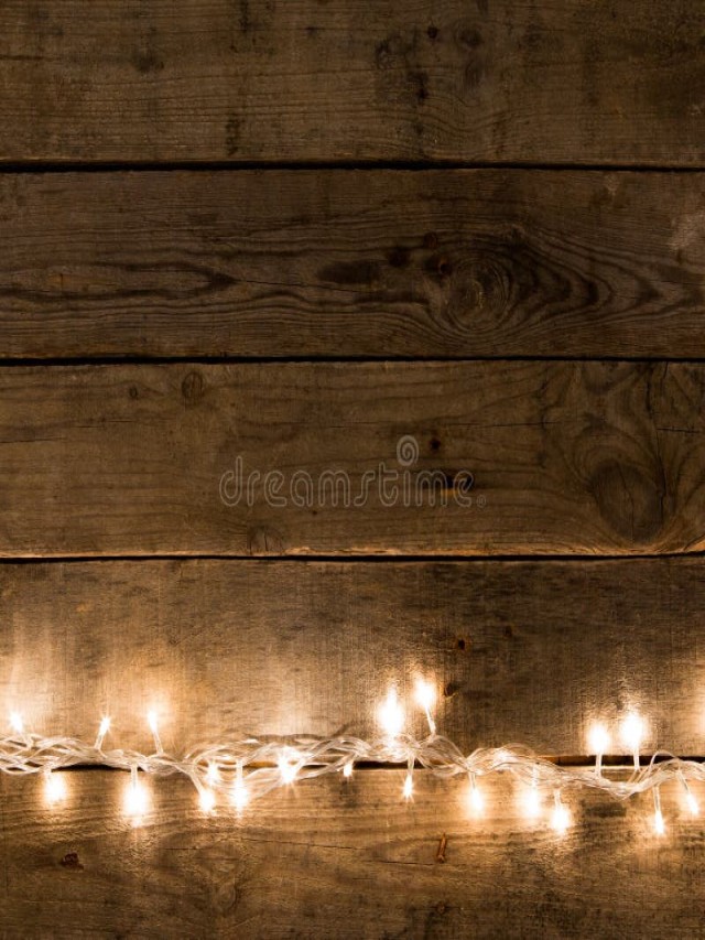 Sintético 92+ Foto rustico fondo de madera con luces Lleno