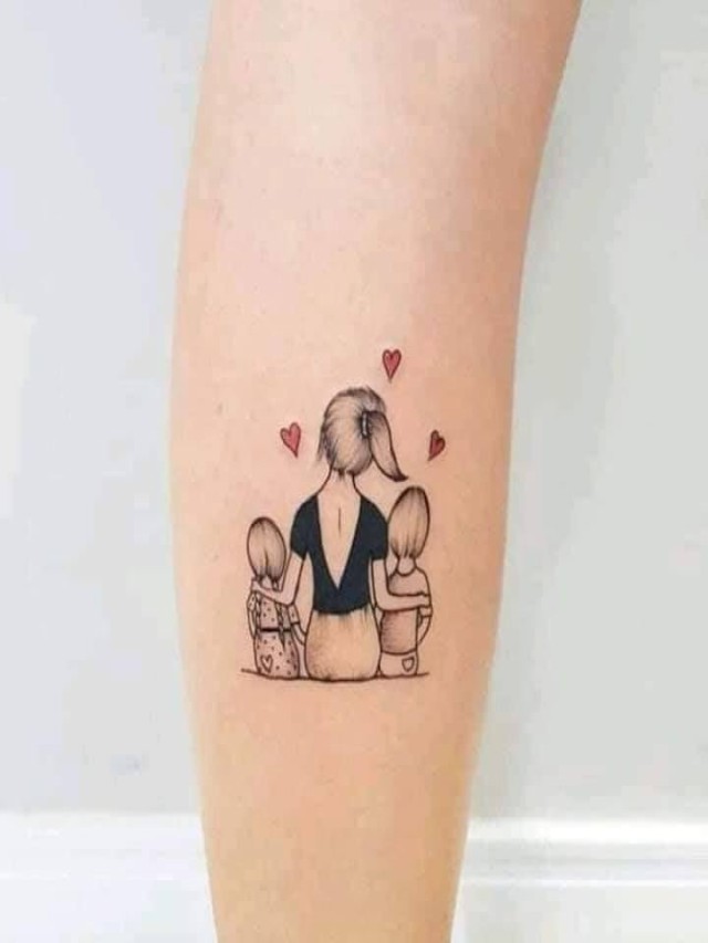 Lista 96+ Foto silueta tatuajes de madre y dos hijos Cena hermosa