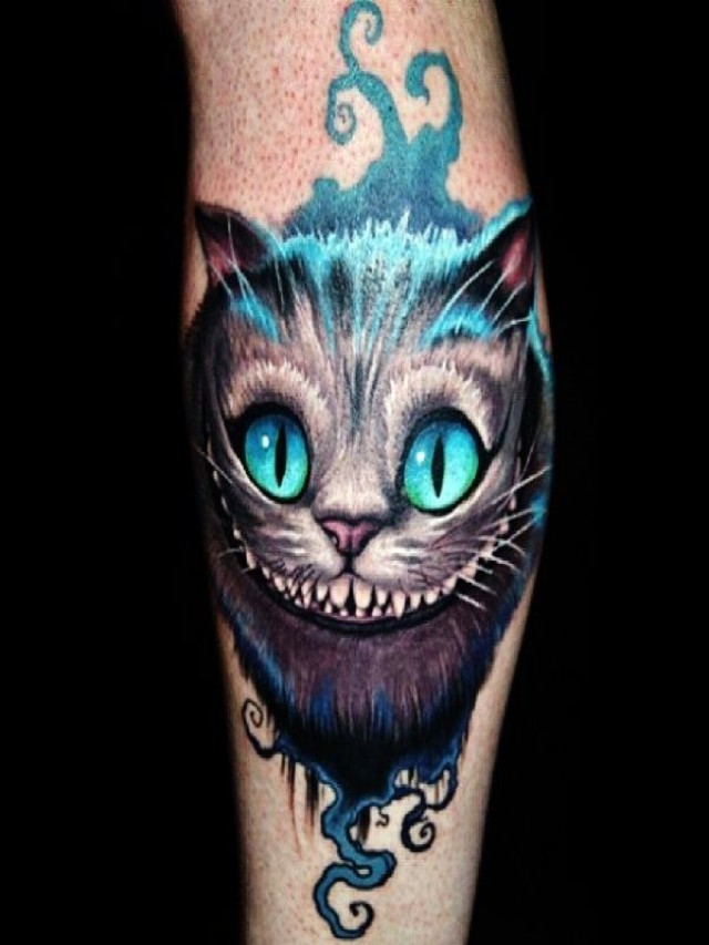 Sintético 96+ Foto sonrisa del gato de alicia tatuaje Alta definición completa, 2k, 4k
