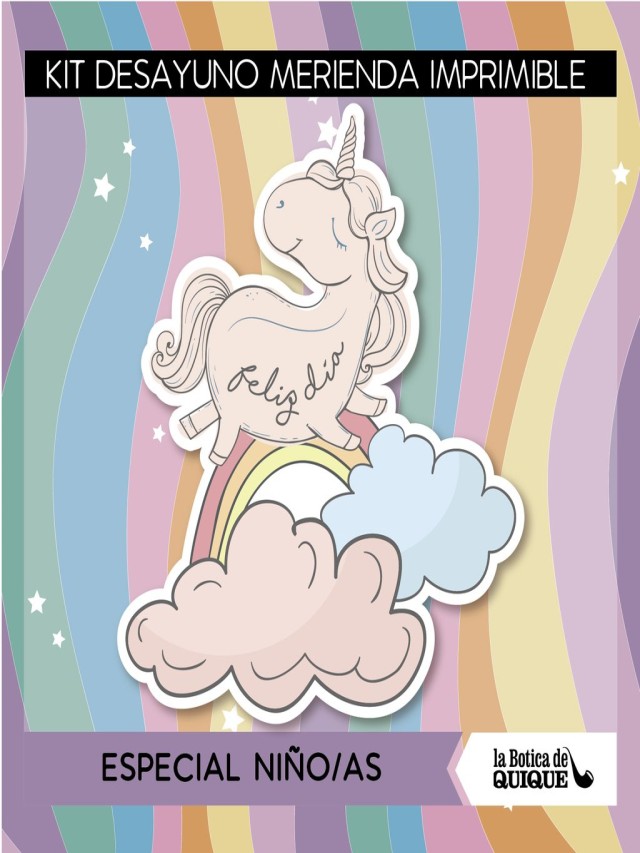 Sintético 97+ Foto tarjeta feliz dia del niño unicornio Lleno