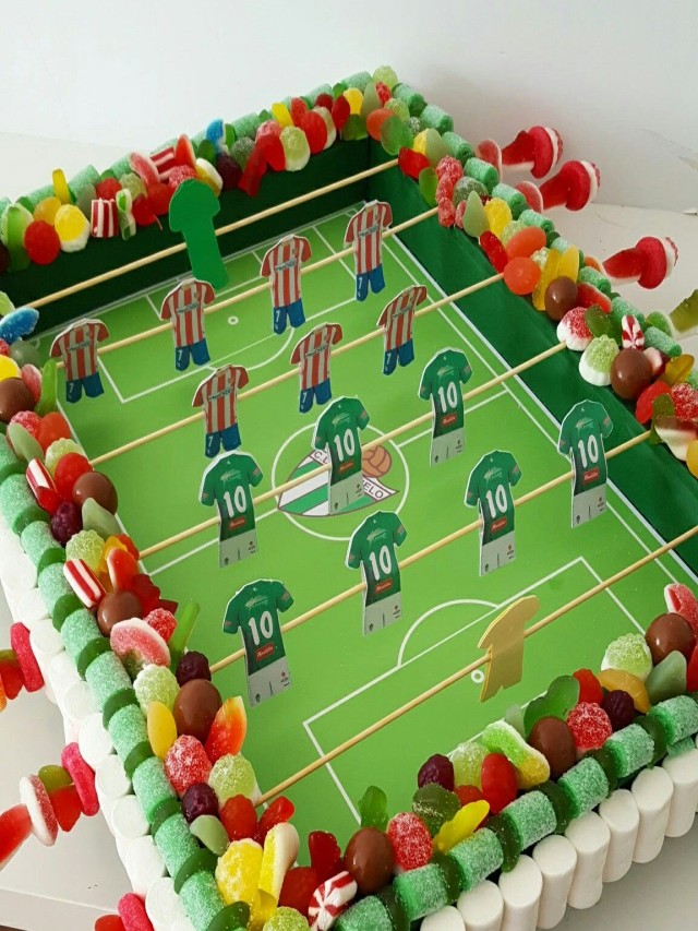 Sintético 96+ Foto tarta de chuches campo de futbol paso a paso Cena hermosa