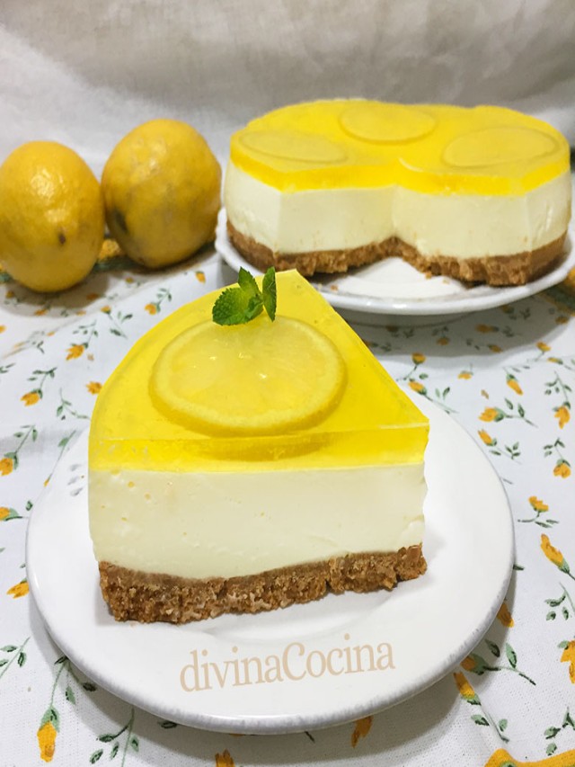 Lista 90+ Foto tarta de queso con gelatina de limón y sobaos Alta definición completa, 2k, 4k