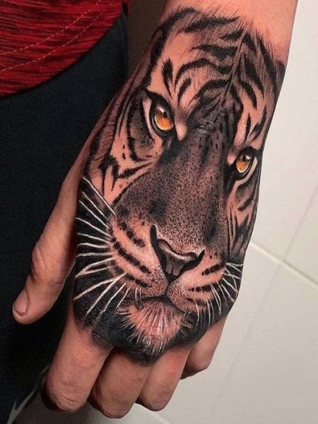 Lista 104+ Foto tattoo de tigre en la mano Mirada tensa