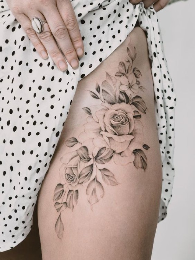 Sintético 105+ Foto tattoo en la pierna de mujer Alta definición completa, 2k, 4k